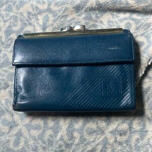 Anne Klein Blue Leather Wallet